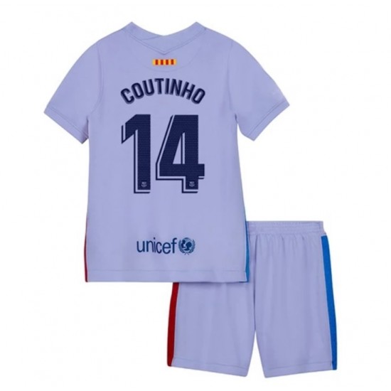 Camisola FC Barcelona Philippe Coutinho 14 Criança Equipamento Terceiro 2021-2022 Manga Curta